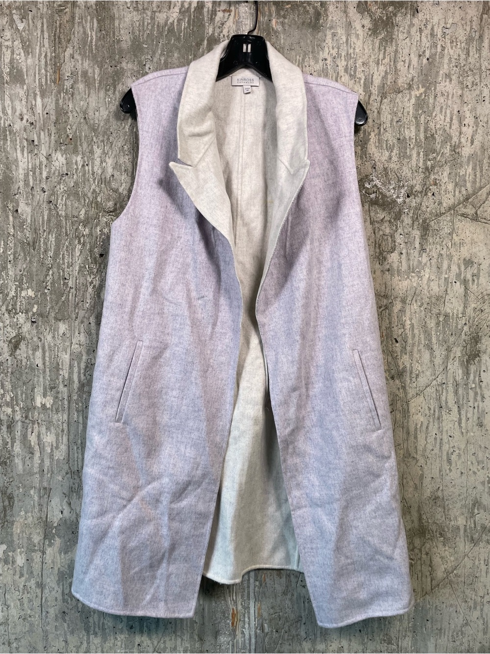 KINROSS CASHMERE Women's Wool Cashmere Long Vest Size M